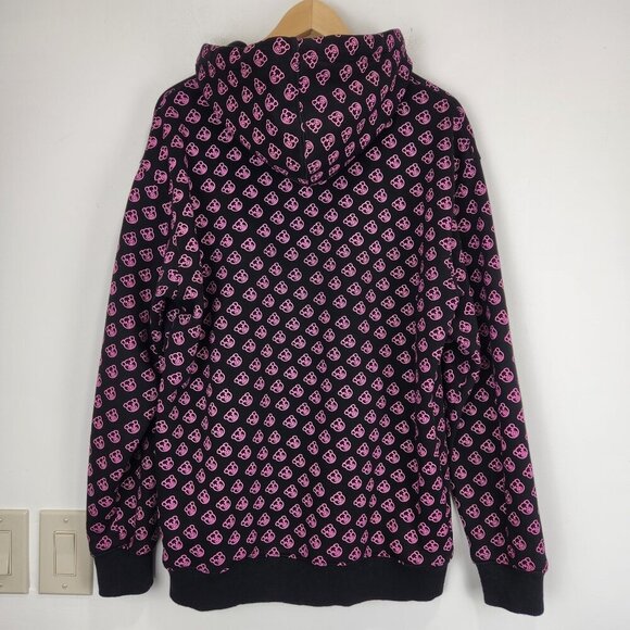 Shane Dawson Pig Hoodie Mens M Black Pink All Over Print Pullover - Picture 2 of 6